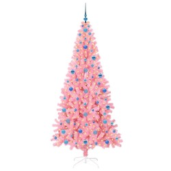 Sapin de Noël avec 300 LED avec support Rose 210 cm PVC 542021542021