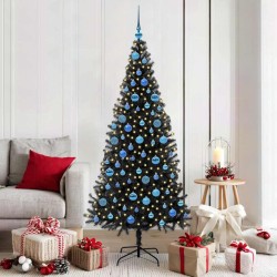 Sapin de Noël avec 300 LED avec support Noir 180 cm PVC 542026542026