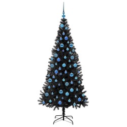 Sapin de Noël avec 300 LED avec support Noir 180 cm PVC 542026542026