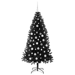 Sapin de Noël avec 300 LED avec support Noir 180 cm PVC 542028542028