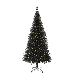 Sapin de Noël avec 300 LED avec support Noir 180 cm PVC 542029542029