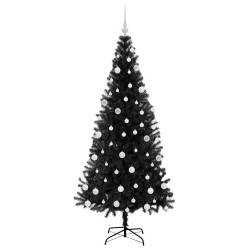 Sapin de Noël avec 300 LED avec support Noir 180 cm PVC 542030542030