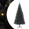 Sapin de Noël avec 300 LED avec support Noir 210 cm PVC 542032542032