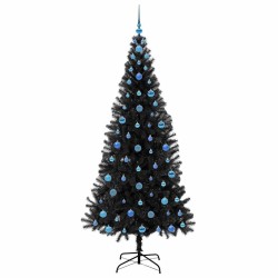 Sapin de Noël avec 300 LED avec support Noir 210 cm PVC 542032542032