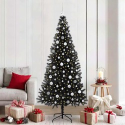 Sapin de Noël avec 300 LED avec support Noir 210 cm PVC 542034542034