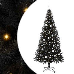 Sapin de Noël avec 300 LED avec support Noir 210 cm PVC 542034542034