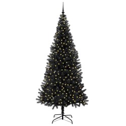Sapin de Noël avec 300 LED avec support Noir 240 cm PVC 542035542035