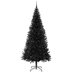 Sapin de Noël avec 300 LED avec support Noir 240 cm PVC 542035542035