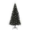 Sapin de Noël avec 300 LED avec support Noir 240 cm PVC 542036542036