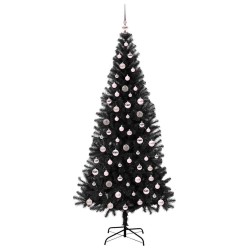 Sapin de Noël avec 300 LED avec support Noir 240 cm PVC 542038542038