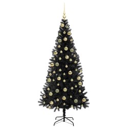 Sapin de Noël avec 300 LED avec support Noir 210 cm PVC 542039542039