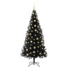 Sapin de Noël avec 300 LED avec support Noir 210 cm PVC 542039542039