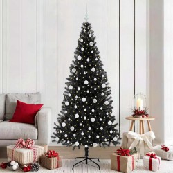 Sapin de Noël avec 300 LED avec support Noir 210 cm PVC 542040542040