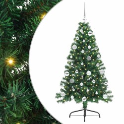 Sapin de Noël artificiel pré-éclairé Vert 150 cm PVC 542042542042