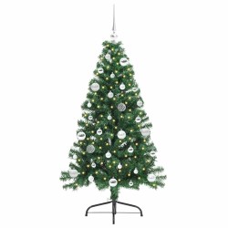 Sapin de Noël artificiel pré-éclairé Vert 150 cm PVC 542042542042
