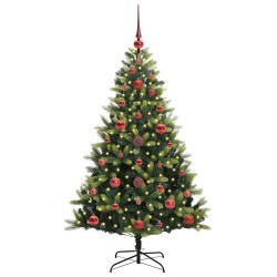 Arbre de Noël artificiel à charnières 150 LED Vert 120 cm 542056542056