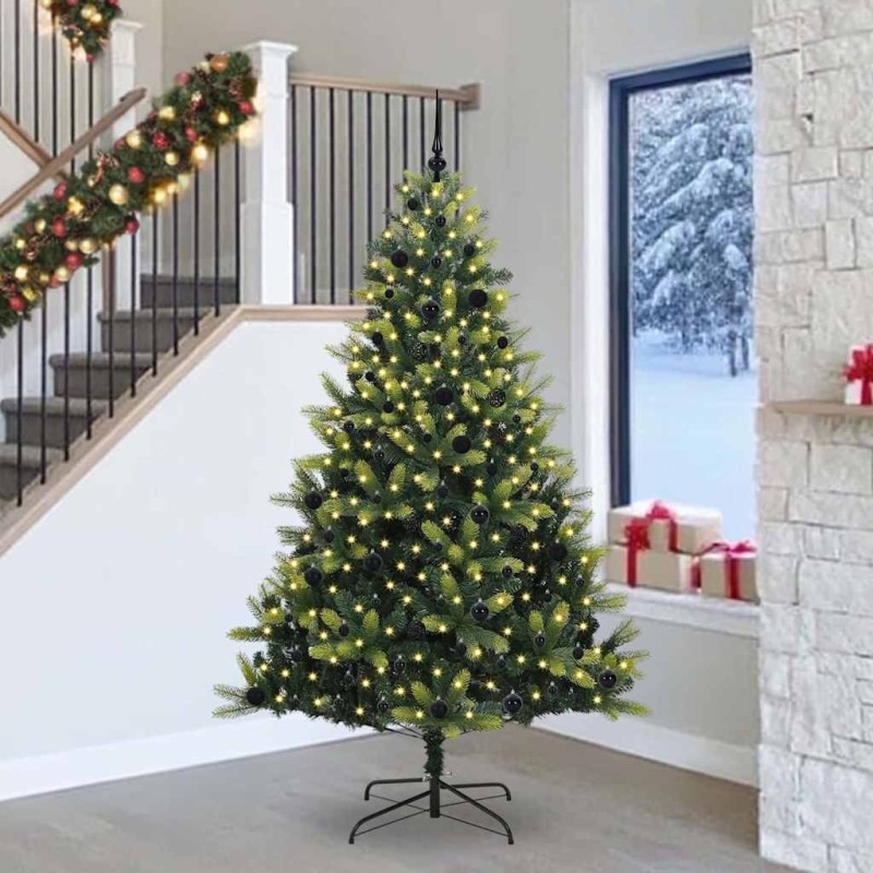 Arbre de Noël artificiel en silicone flexible 300 LEDs 240 cm 542060542060
