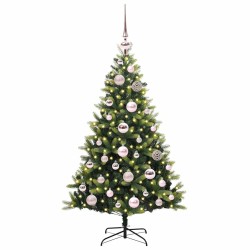 Arbre de Noël artificiel à charnières 150 LED Vert 120 cm 542063542063