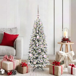 Sapin de Noël artificiel avec 150 LED avec support Blanc 120 cm 542071542071