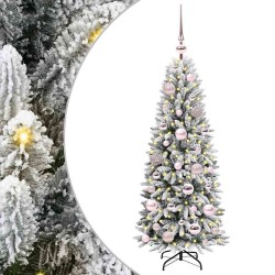 Sapin de Noël artificiel avec 150 LED avec support Blanc 120 cm 542071542071