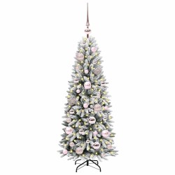 Sapin de Noël artificiel avec 150 LED avec support Blanc 120 cm 542071542071