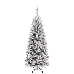 Sapin de Noël artificiel avec 150 LED avec support Blanc 120 cm 542071542071