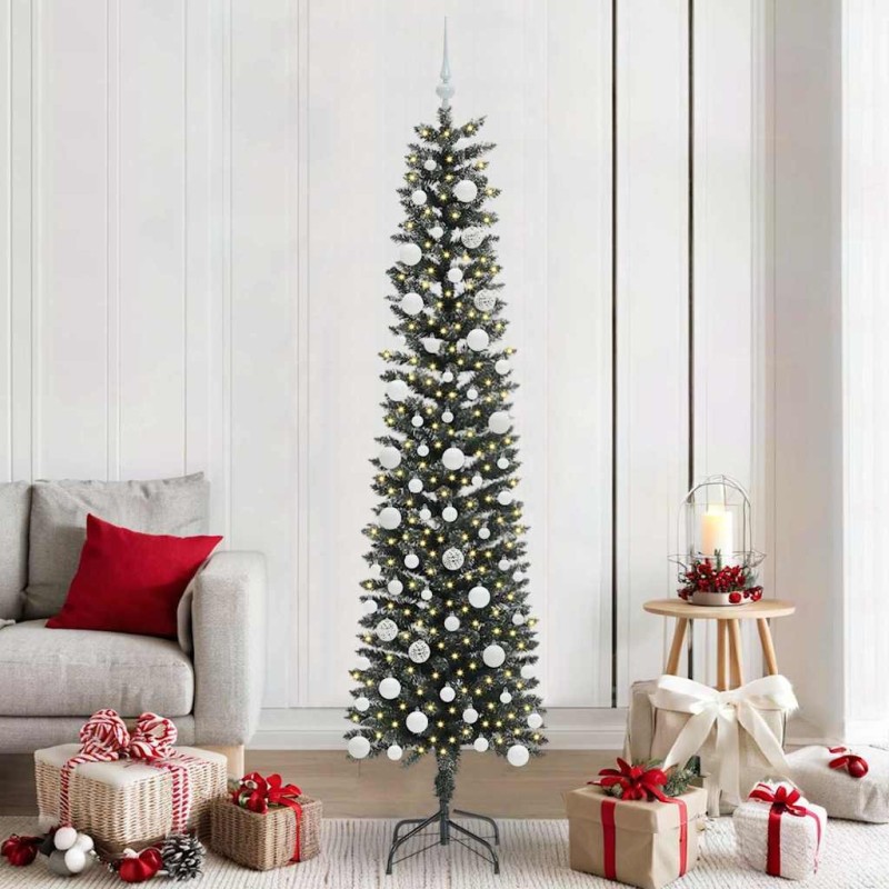 Sapin de Noël artificiel Vert 210 cm PVC, plastique et acier 542072542072