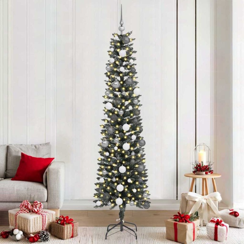 Sapin de Noël artificiel Vert 210 cm PVC, plastique et acier 542076542076