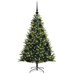 Arbre de Noël artificiel à charnières 150 LED Vert 120 cm 542079542079
