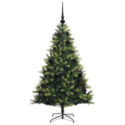 Arbre de Noël artificiel à charnières 150 LED Vert 120 cm 542079542079