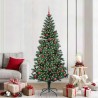 Sapin de Noël artificiel pré-éclairé Vert 210 cm PVC et métal 542100542100