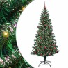 Sapin de Noël artificiel pré-éclairé Vert 210 cm PVC et métal 542100542100