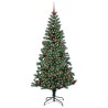 Sapin de Noël artificiel pré-éclairé Vert 210 cm PVC et métal 542100542100