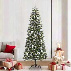 Sapin de Noël artificiel Vert 210 cm PVC, plastique et acier 542102542102