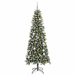 Sapin de Noël artificiel Vert 210 cm PVC, plastique et acier 542102542102