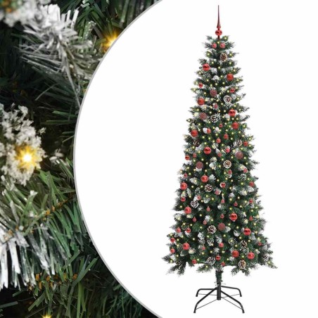 Sapin de Noël artificiel Vert 210 cm PVC, plastique et acier 542103542103