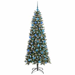 Sapin de Noël artificiel Vert 180 cm PVC, plastique et acier 542104542104