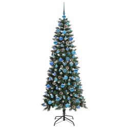 Sapin de Noël artificiel Vert 180 cm PVC, plastique et acier 542104542104