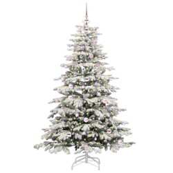 Sapin de Noël Artificiel à Branches Articulées Blanc 180 cm 542116542116