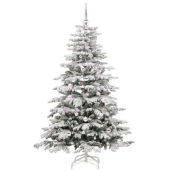 Sapin de Noël Artificiel à Branches Articulées Blanc 180 cm 542116542116