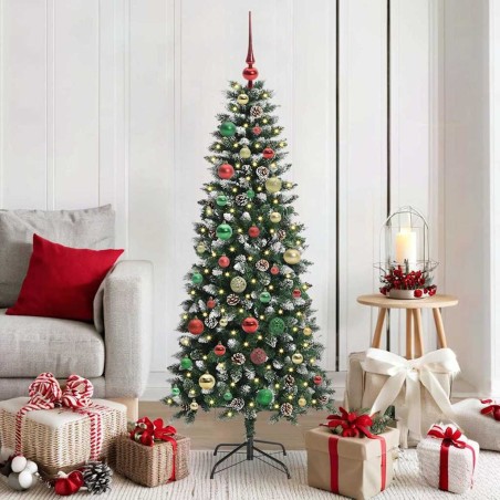 Sapin de Noël artificiel Vert 150 cm PVC, plastique et acier 542127542127