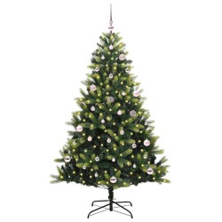 Arbre de Noël artificiel à charnières 150 LED Vert 150 cm 542129542129