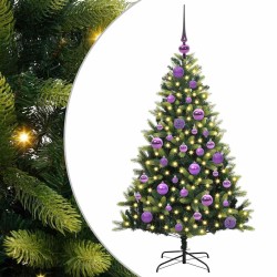 Arbre de Noël artificiel à charnières 150 LED Vert 120 cm 542130542130