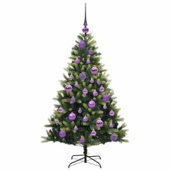 Arbre de Noël artificiel à charnières 150 LED Vert 120 cm 542130542130