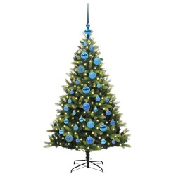 Arbre de Noël artificiel à charnières 150 LED Vert 120 cm 542131542131