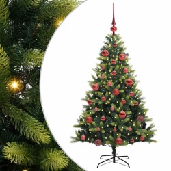 Arbre de Noël artificiel à charnières 150 LED Vert 150 cm 542133542133