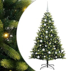 Arbre de Noël artificiel à charnières 150 LED Vert 120 cm 542134542134