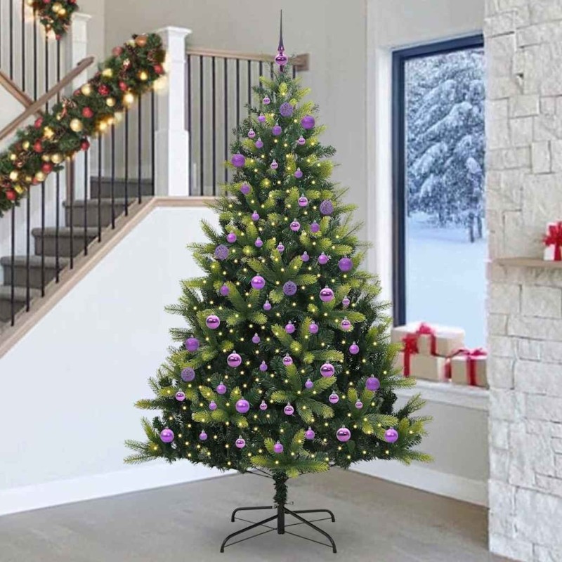 Arbre de Noël artificiel en silicone flexible 300 LEDs 240 cm 542138542138