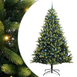 Arbre de Noël artificiel en silicone flexible 300 LEDs 240 cm 542139542139