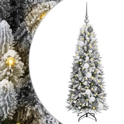 Sapin de Noël artificiel avec 150 LED avec support Blanc 120 cm 542140542140